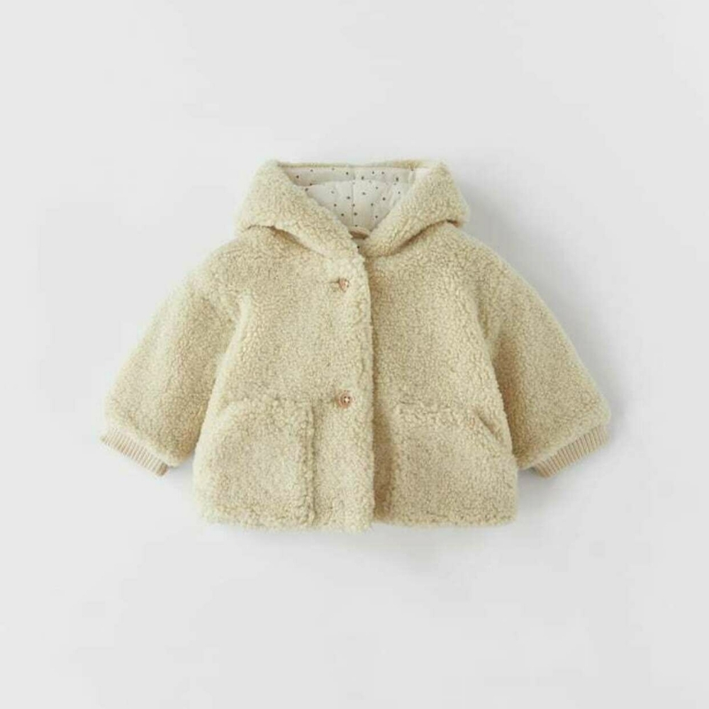 Zara fleece teddy bear Jacket 3-6, MTHS
